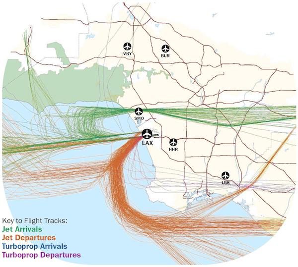 over-ocean traffic LAX